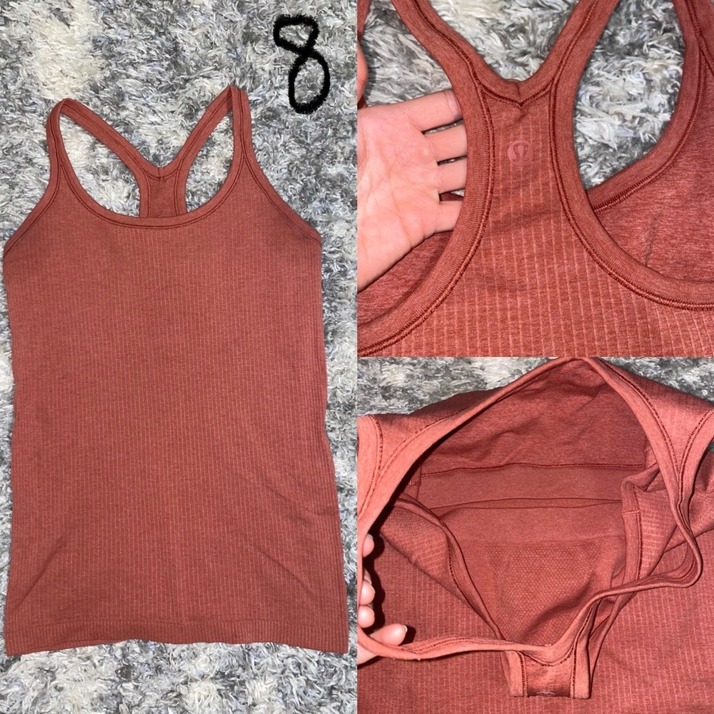 Lululemon racerback tops with built in bras